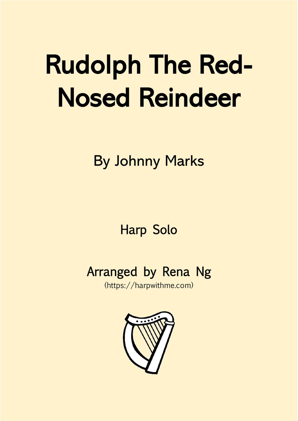 Rudolph The Red-Nosed Reindeer (Harp Solo) by Harp With Me