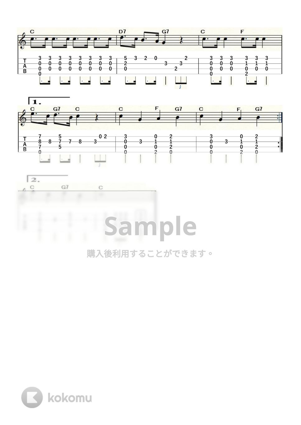 ジミー・ドッド - ミッキーマウス・マーチ (ｳｸﾚﾚｿﾛ/High-G・Low-G/中級) by ukulelepapa