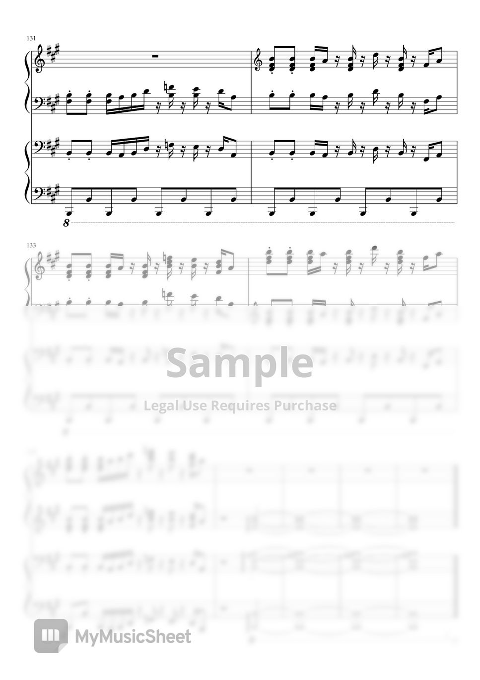 Moonwell's golden eyes piano Sheet music for Piano (Piano Four