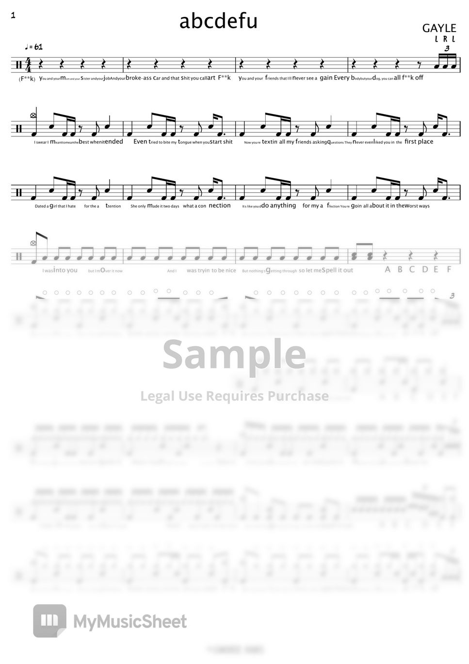 GAYLE - abcdefu by Gwon's DrumLesson