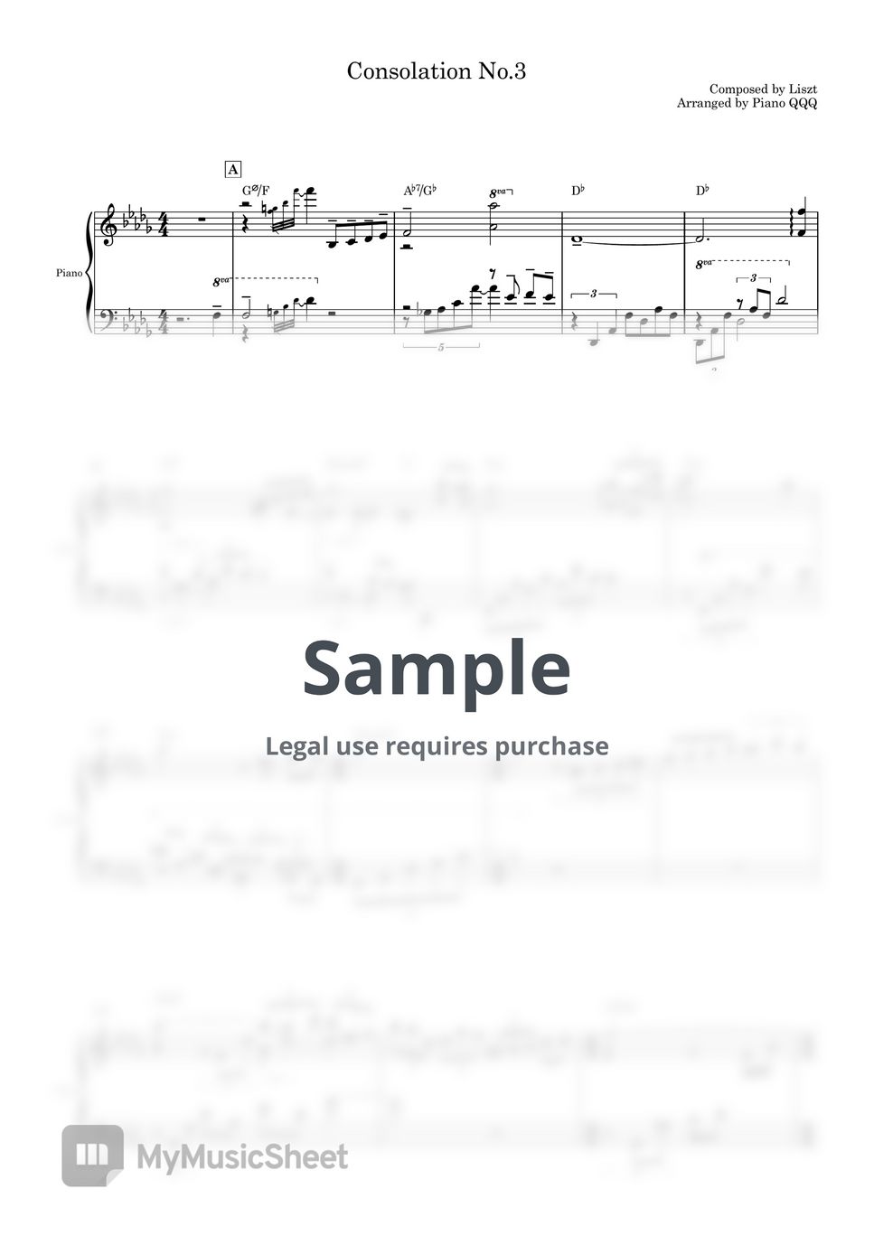 Liszt - Consolation No.3 (Piano Solo) by Piano QQQ