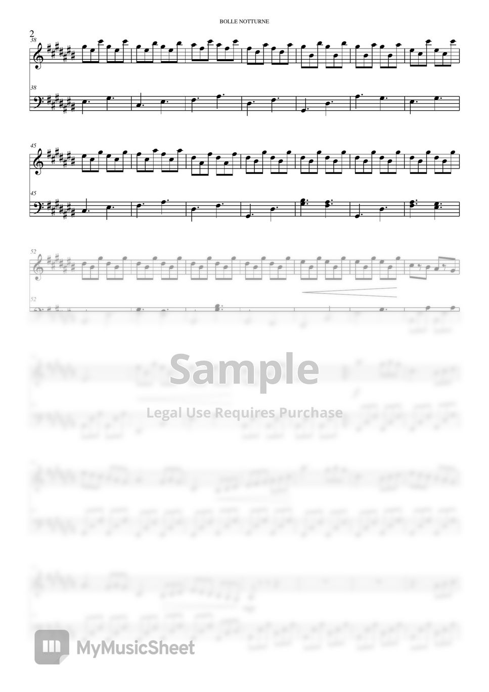 Humask Bolle Notturne 악보