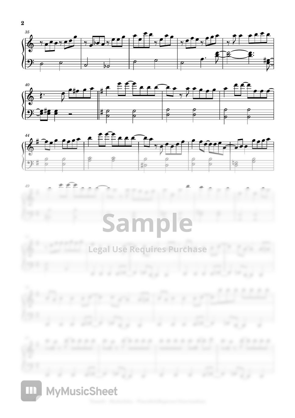 YOASOBI - Shukufuku (beginner to intermediate, piano) Sheets by Mopianic