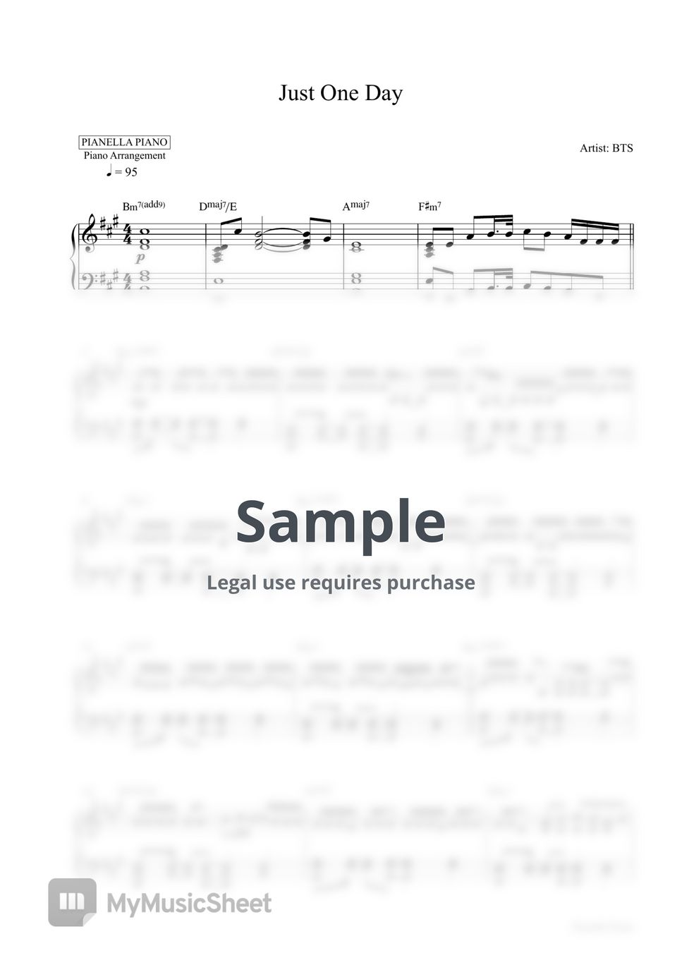 Chords Of One Day Piano