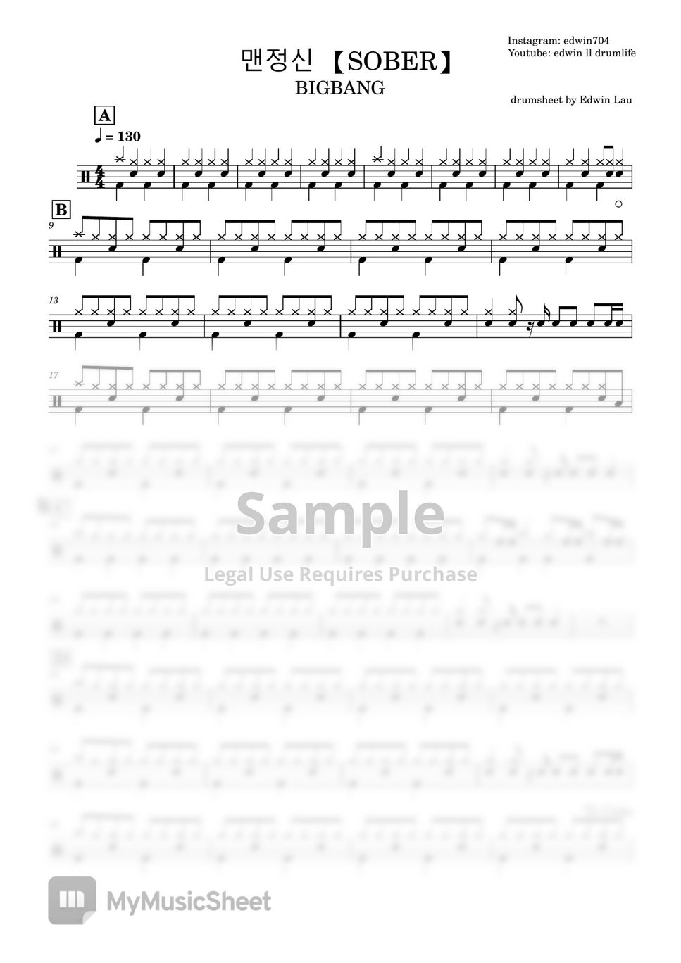 bigbang-sober-simplify-version-sheets-by-edwin-ll-drumlife