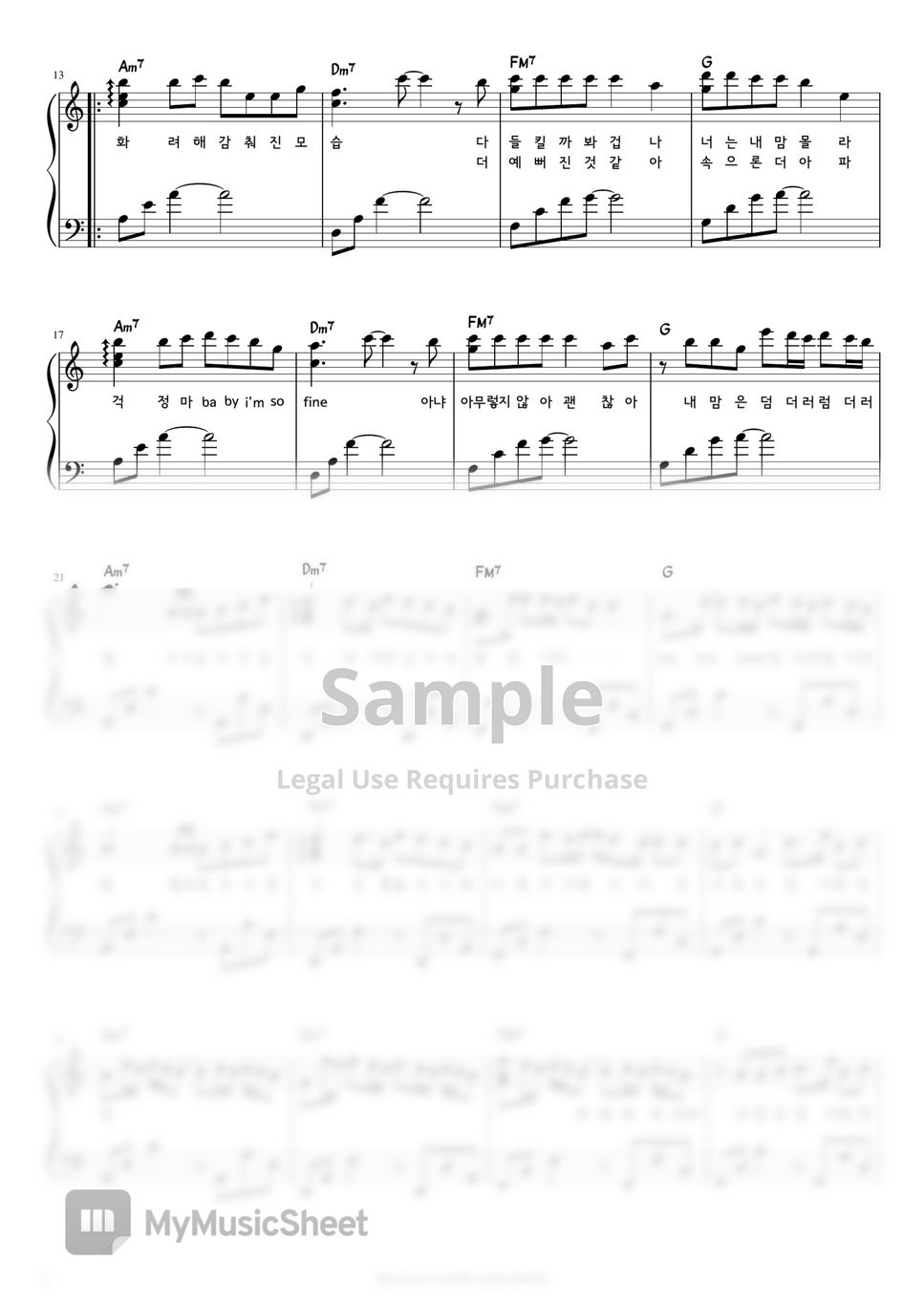 Apink Dumhdurum (Gm,Am key) Sheets by jinlody