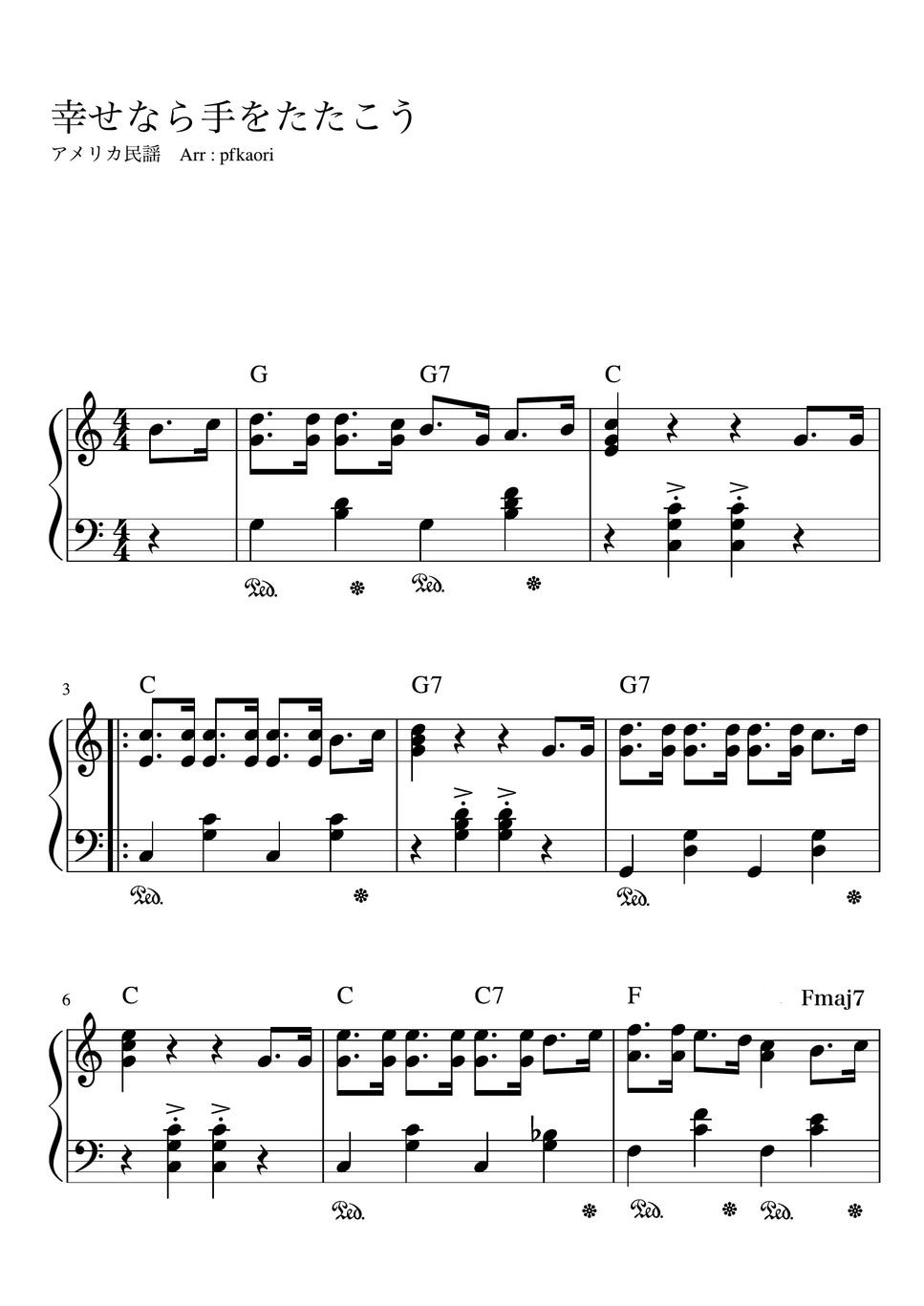 if-you-re-happy-clap-your-hands-c-pianosolo-beginner-to-intermediate