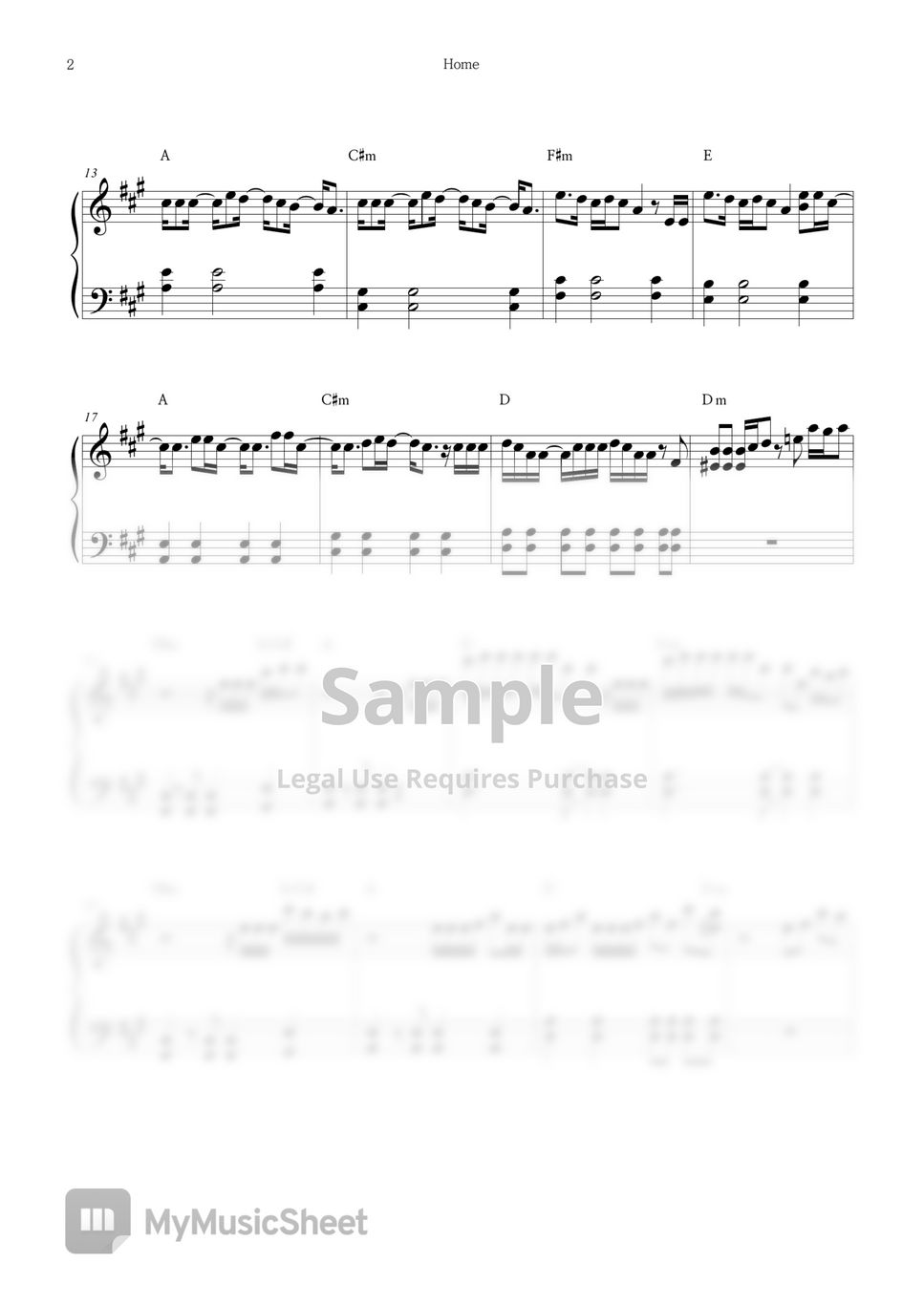 SEVENTEEN Home little easy piano sheet Sheets