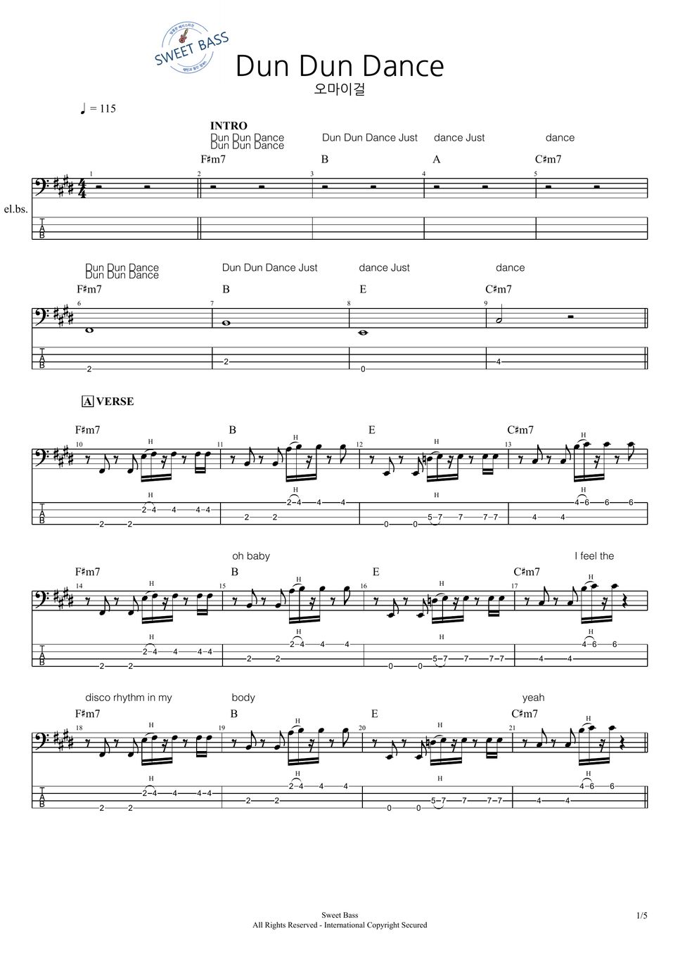 Porn star dancing bass tab