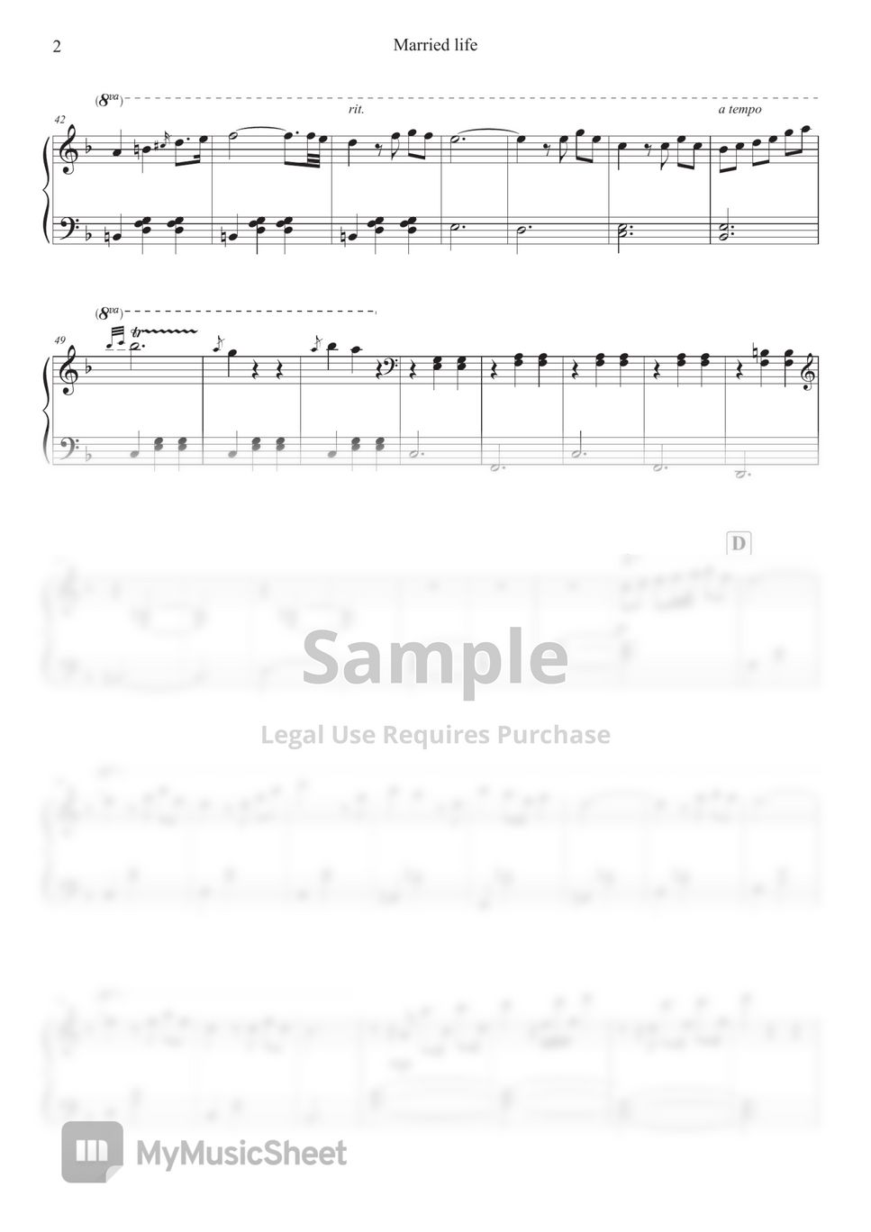 Up OST - Married Life (Violin&Piano) Sheets by Bell