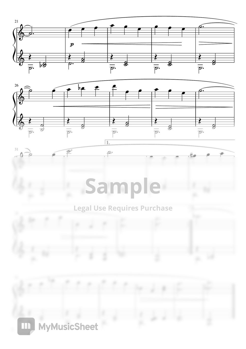 Erik Satie - Gymnopédie No. 1 (Am/pianosolo Beginner) by pfkaori