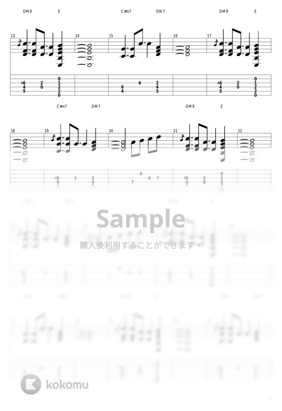 Billie Eilish Everything I Wanted タブ + 五線譜 by guitar cover with tab