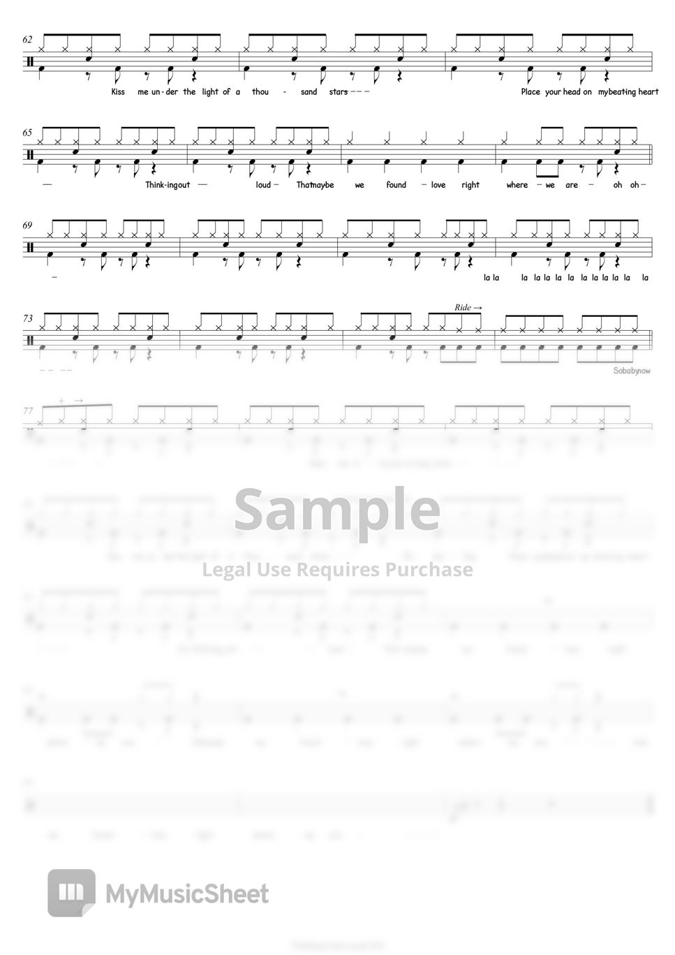 Ed Sheeran - Thinking Out Loud | Drums