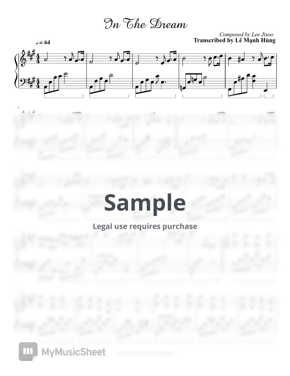 Lee Jisoo - In The Dream (Transcribed) by Le Manh Hung