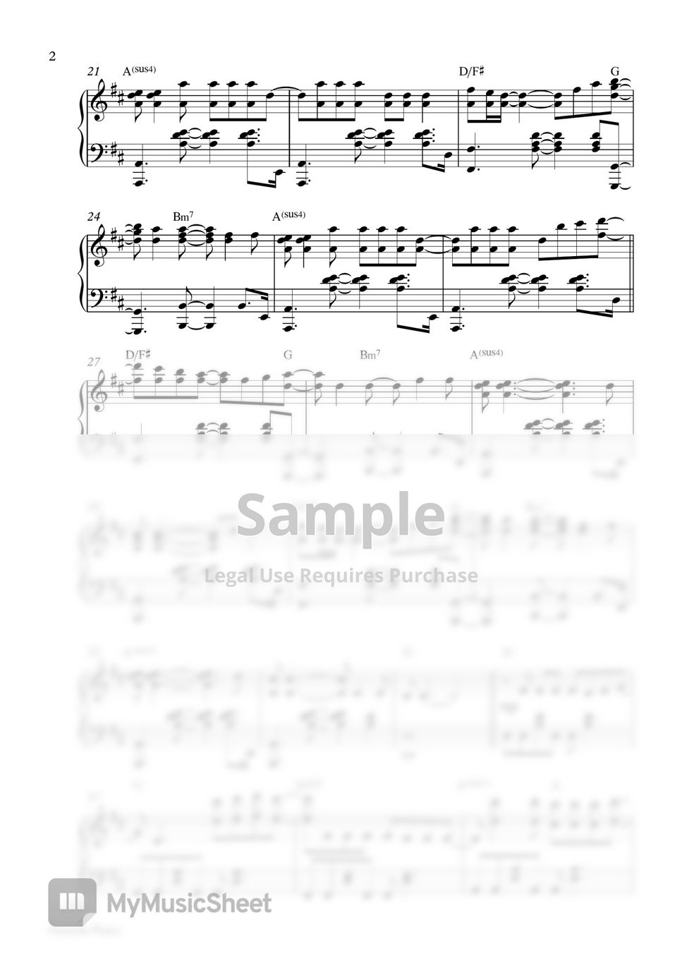 Justin Bieber - Anyone (Piano Sheet) by Pianella Piano