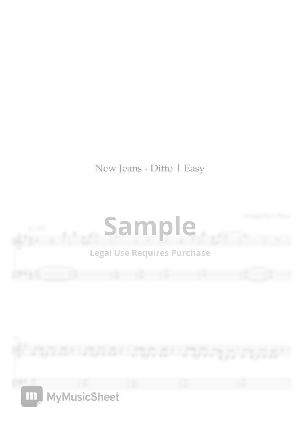 Ditto – NewJeans Sheet music for Piano (Solo)