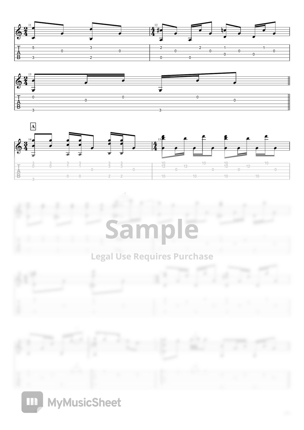 BEATLES Black bird (fingerstyle) Sheets by Hyumusix