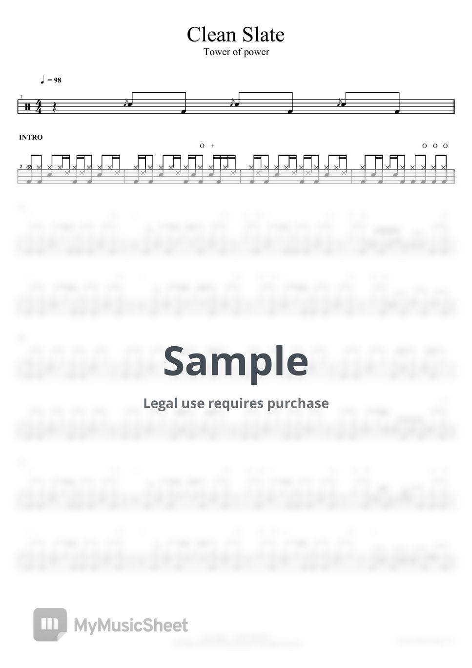 Tower of power clean slate sheets by copydrum