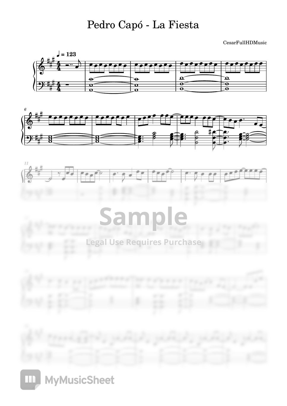 Pedro Capó La Fiesta نوتة
