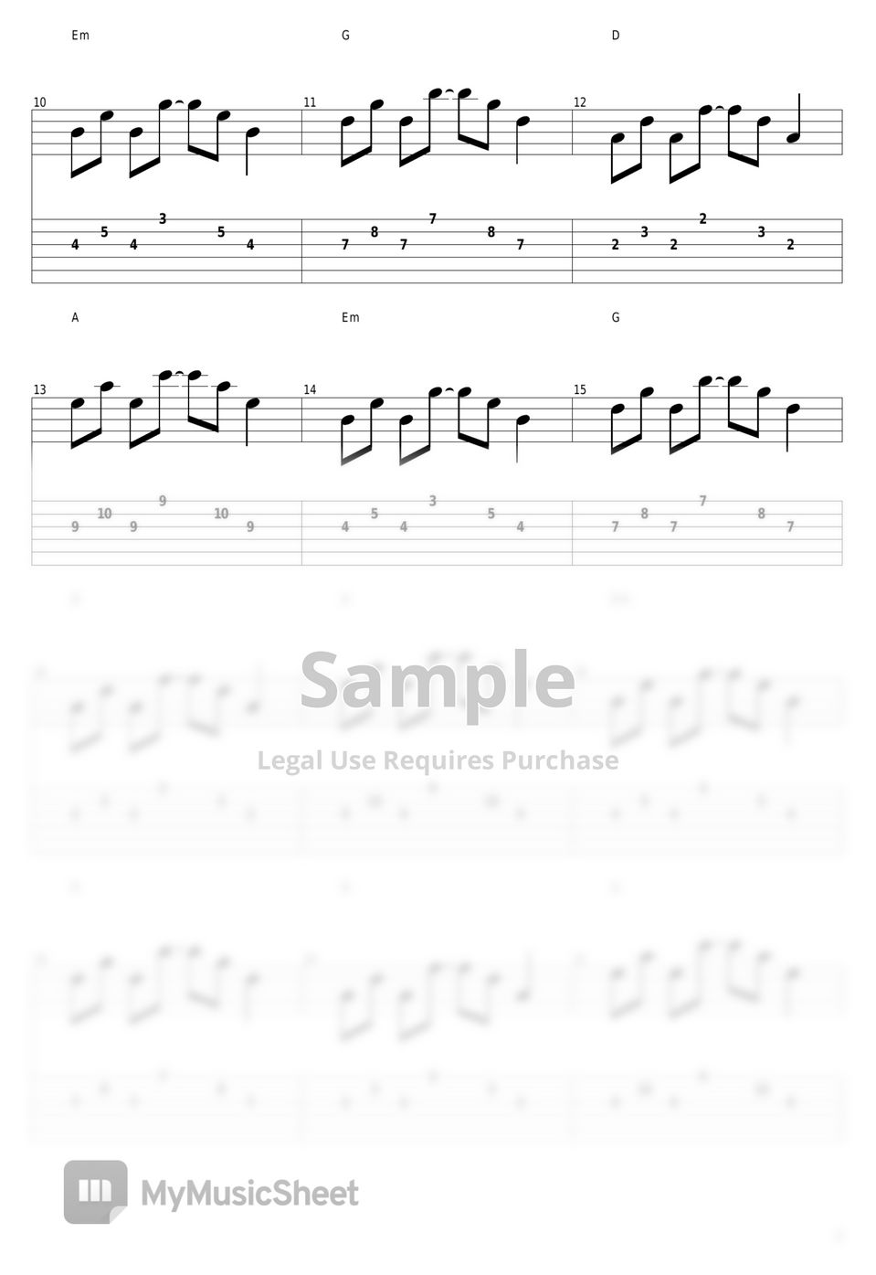 Pixies Here Comes Your Man Tab + 1staff by guitar cover with tab