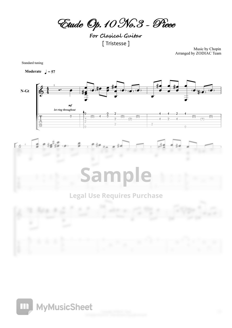Chopin - Etude Op.10 No.3 by ZODIAC Team