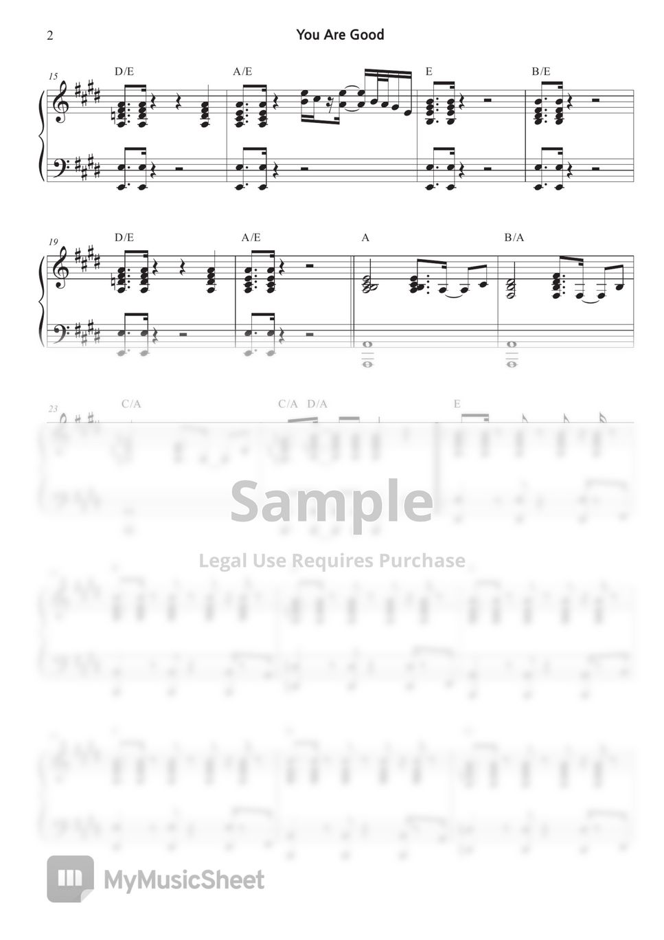 Israel Houghton - You Are Good (Main Keyboard) Sheets By Melonical