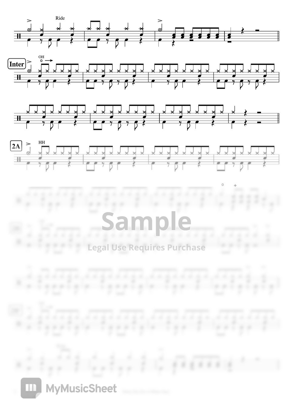 The Offspring - Pretty Fly (For A White Guy) by Cookai's J-pop Drum sheet music!!!