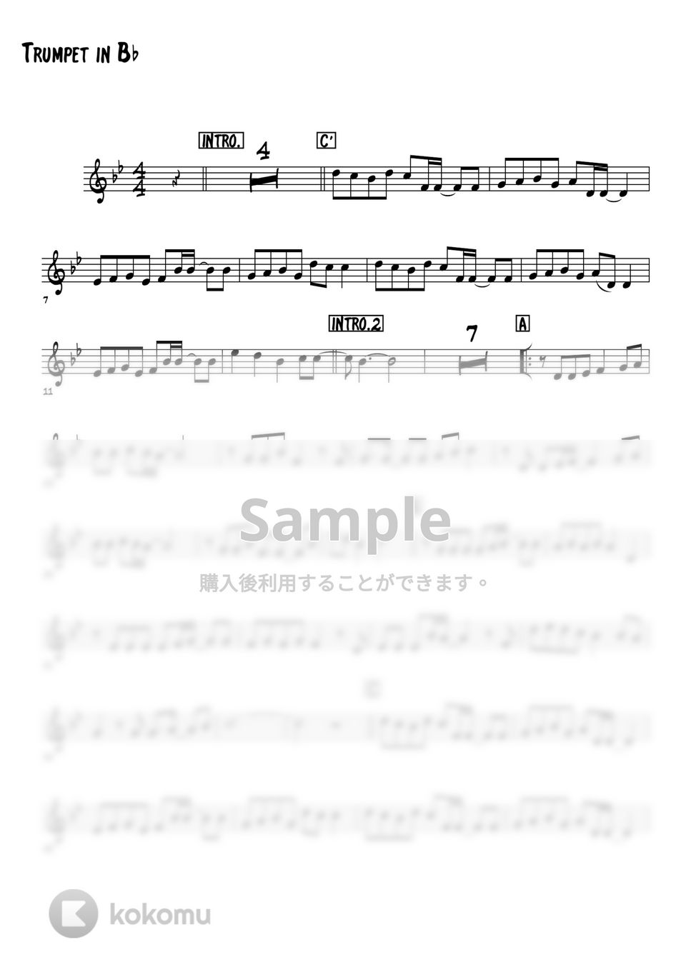 岡本真夜 - TOMORROW (メロディー楽譜) by 高田将利