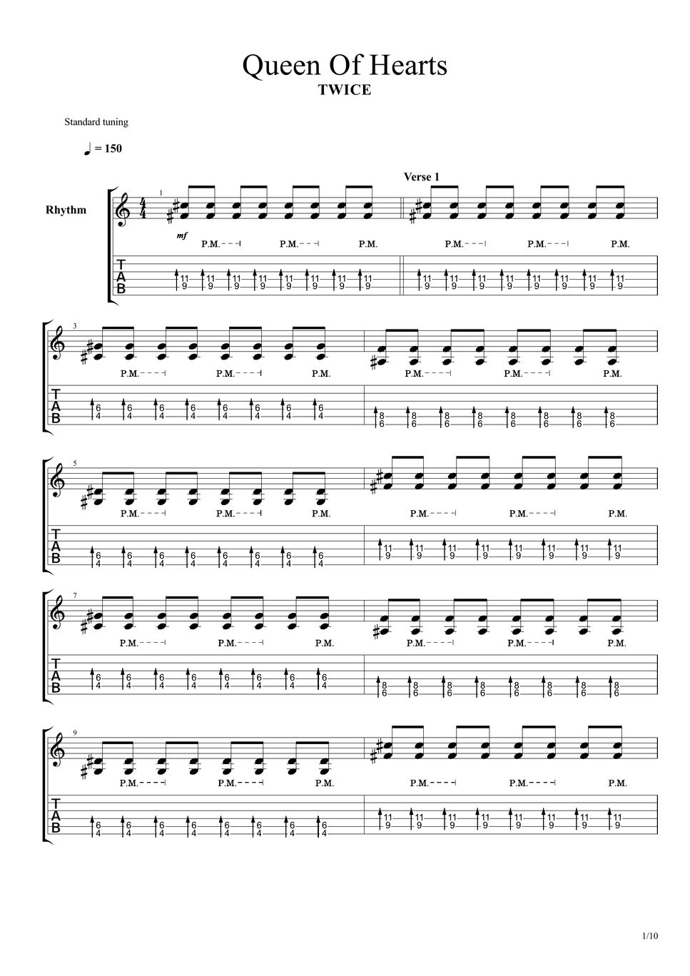 TWICE Queen Of Hearts TAB by Rob Ethereal