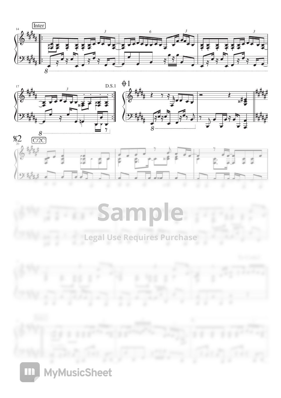 ヨルシカ - 雨とカプチーノ (PianoSolo) by Fukane