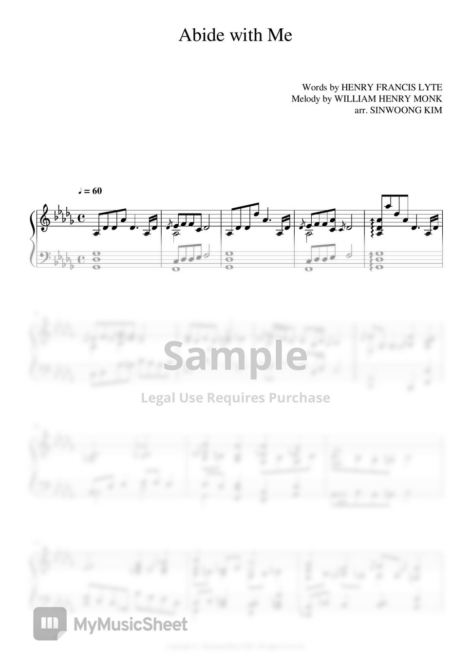 Hymn - Abide with Me (Db) by Paul Kim