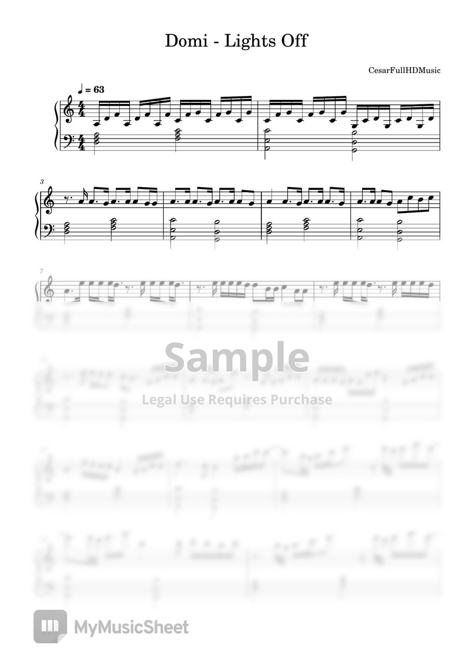 We Are Domi Lights Off Czech Republic 🇨🇿 Eurovision 2022 악보