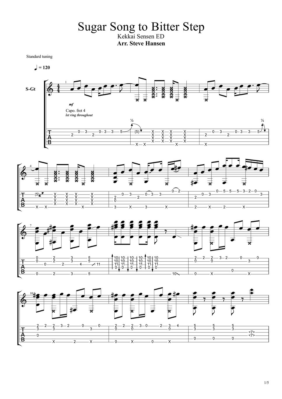 UNISON SQUARE GARDEN Sugar Song to Bitter Step (From "Kekkai Sensen