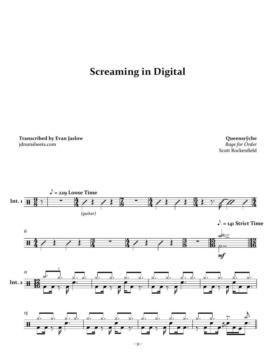 Queensrÿche - Screaming in Digital by Evan Aria Serenity
