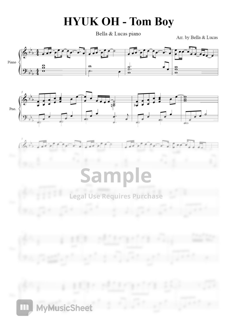 혁오 - TOMBOY (4hands piano) by BELLA&LUCAS