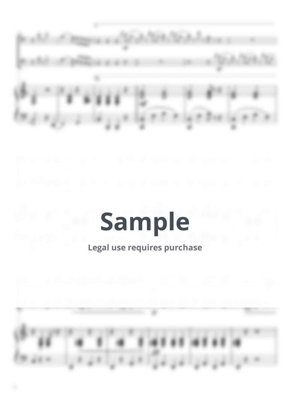 J.Strauss I Radetzky Marsch (C・Piano trio/Bassoon duet) Sheets by pfkaori