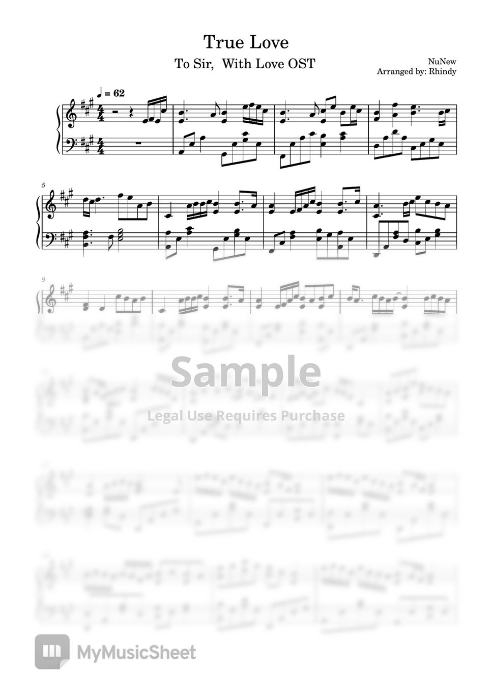 True Love Sheet Music (Piano)