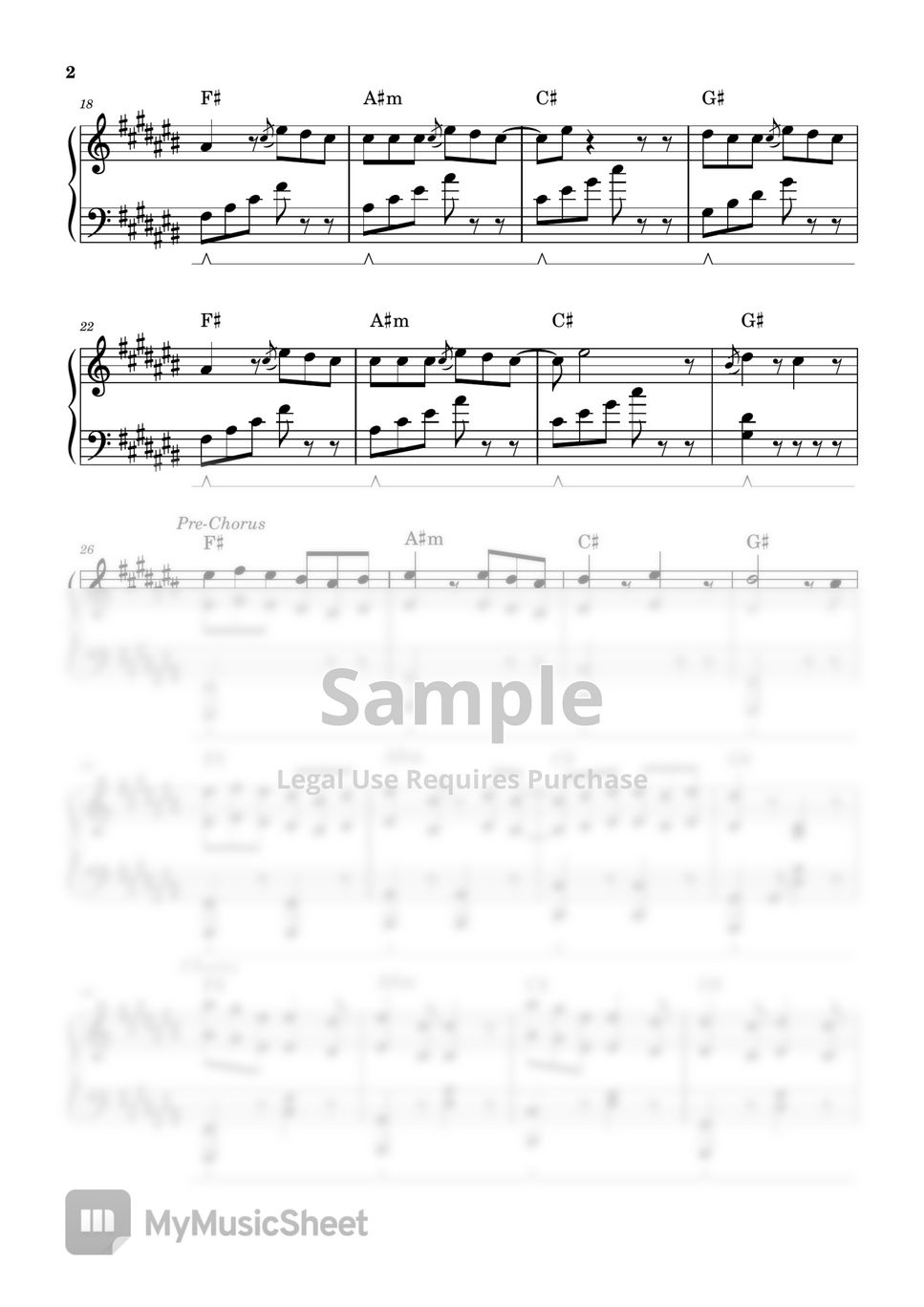 Ruth B. - Dandelions (PIANO SHEET) Sheets by John Rod Dondoyano