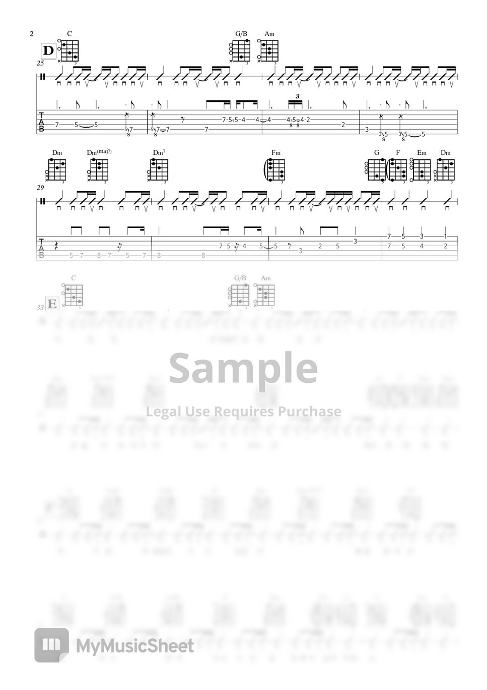 잔나비(JANNABI) - 뜨거운 여름밤은 가고 남은 건 볼품없지만 (Guitar TAB) by 서동욱