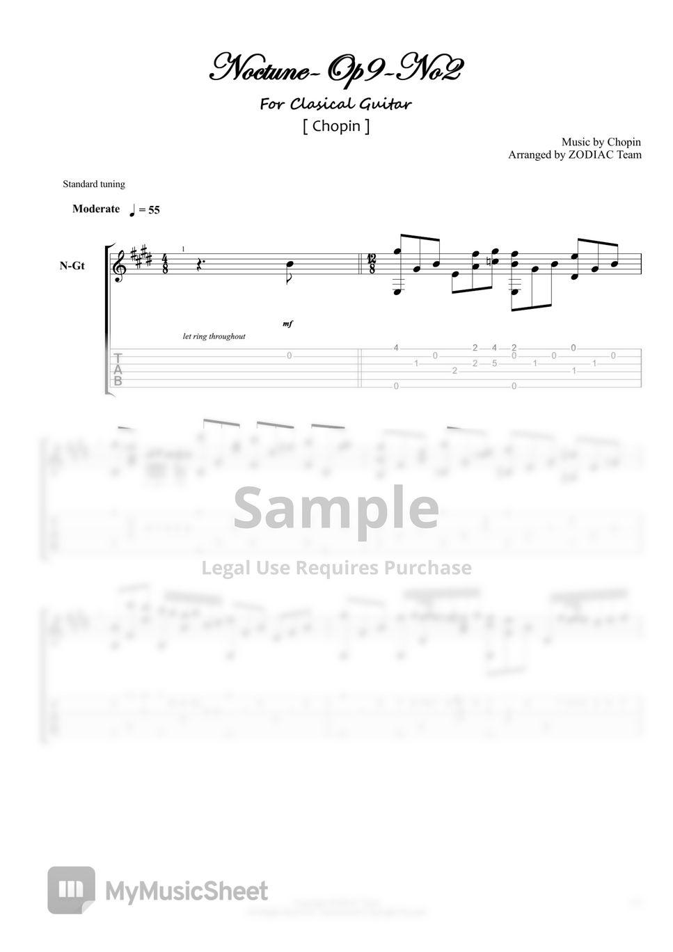Chopin(쇼팽) - Nocturne-Op9-No2(녹턴) by ZODIAC Team
