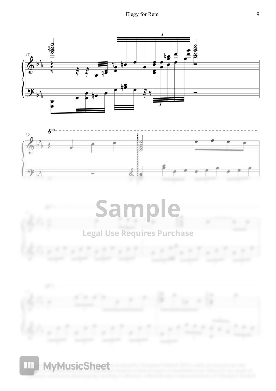 Re: Zero | Re:ゼロから始める異世界生活 | Re: Zero Kara Hajimeru Isekai Seikatsu | Ep. 15 OST Credit Song - Elegy for Rem (Solo Piano) by Jackie Chua