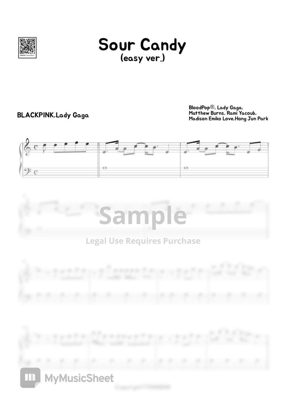 Lady Gaga X BLACKPINK - SOUR CANDY (Easy Version) by MINIBINI