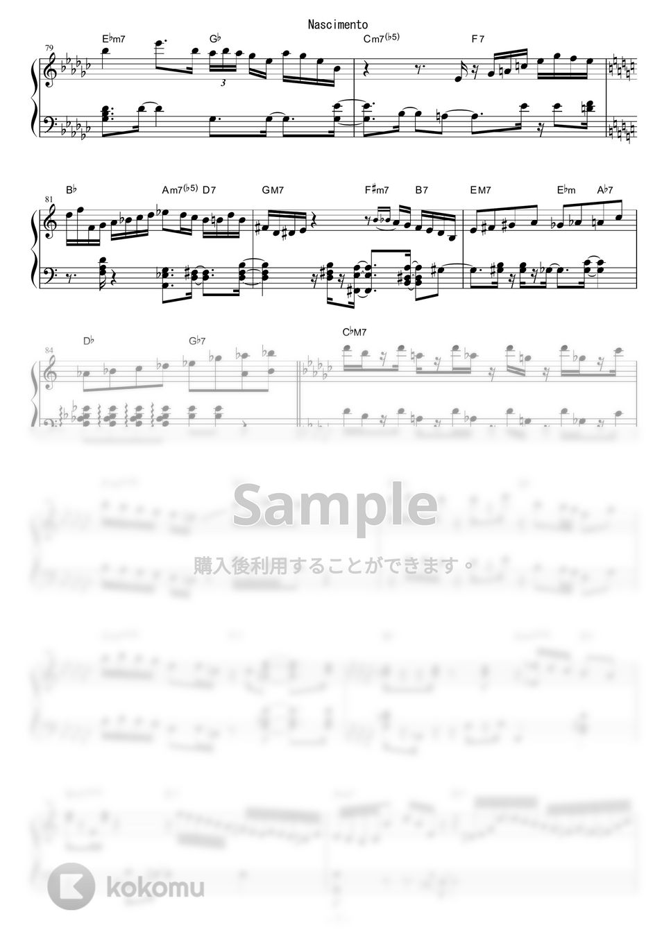 Tommy Flanagan - Nascimento 楽譜 by piano*score