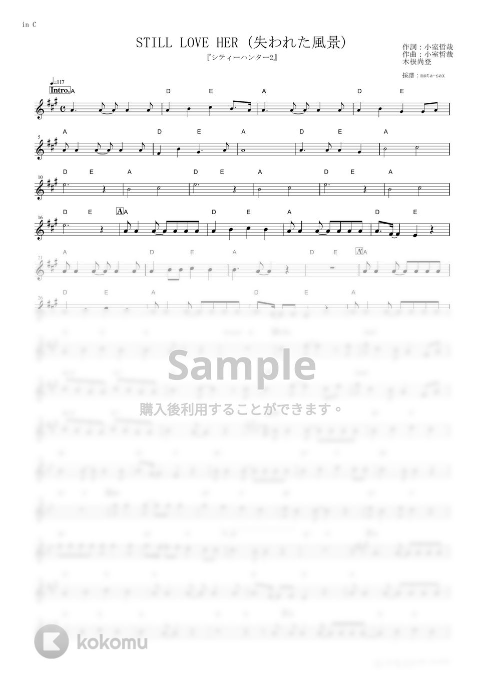 TM NETWORK - STILL LOVE HER (失われた風景) (『シティーハンター2』 / in C) by muta-sax