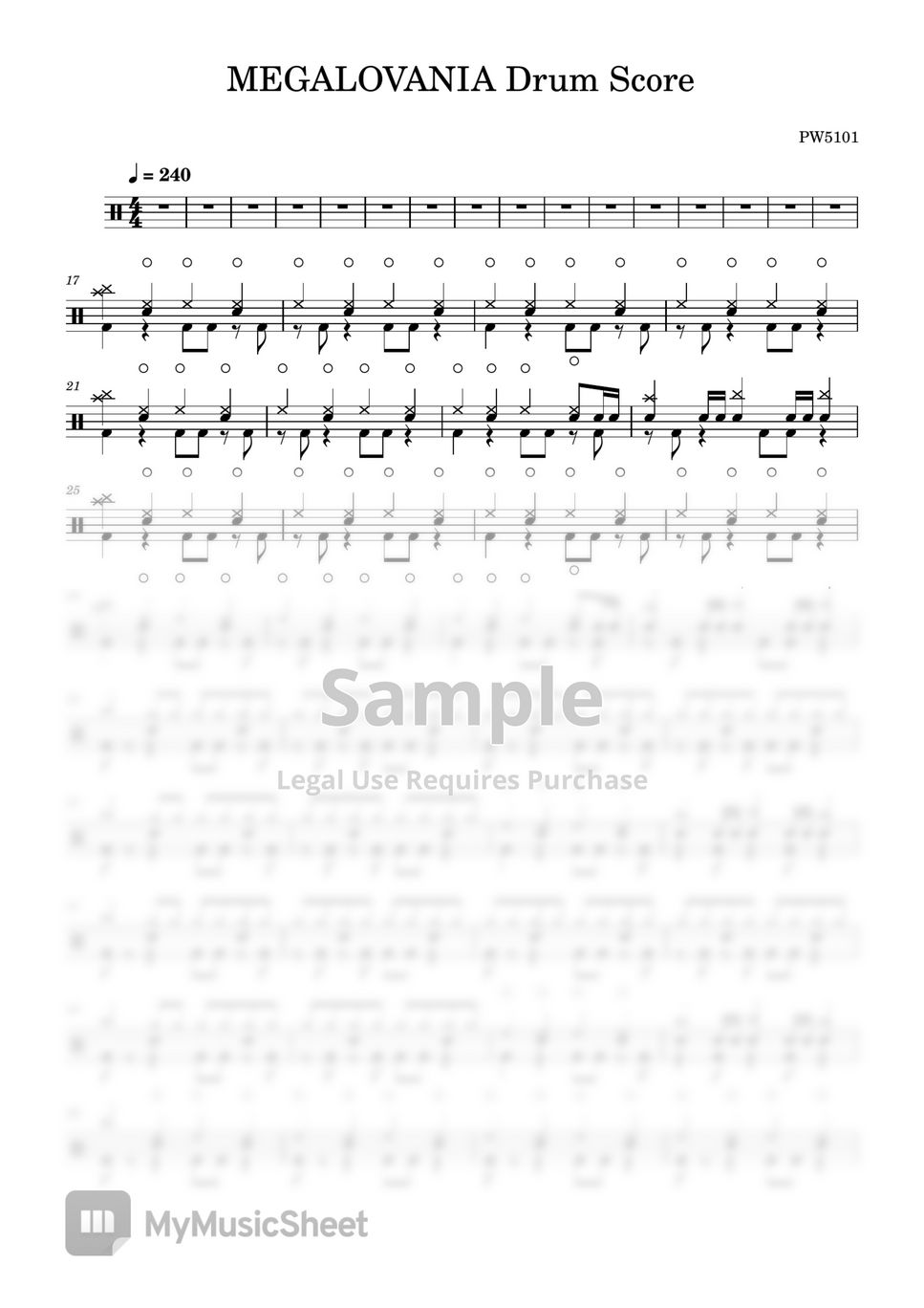 Undertale megalovania drum only pdf mscz sheets by tobyfox
