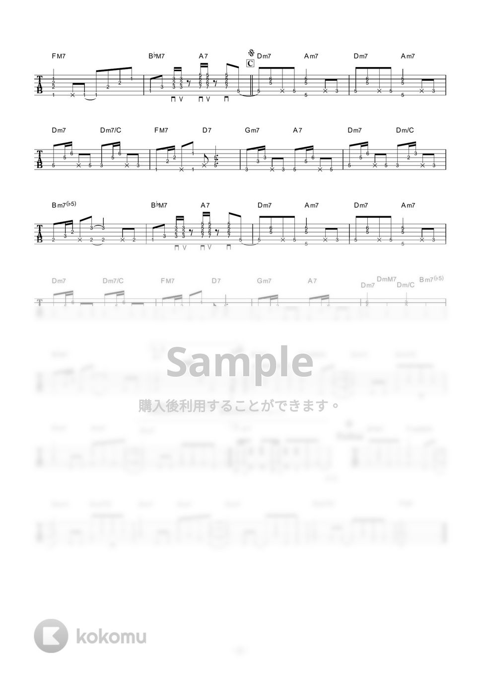 宇多田ヒカル - AUTOMATIC (ギター伴奏/イントロ・間奏ソロギター) by 伴奏屋TAB譜