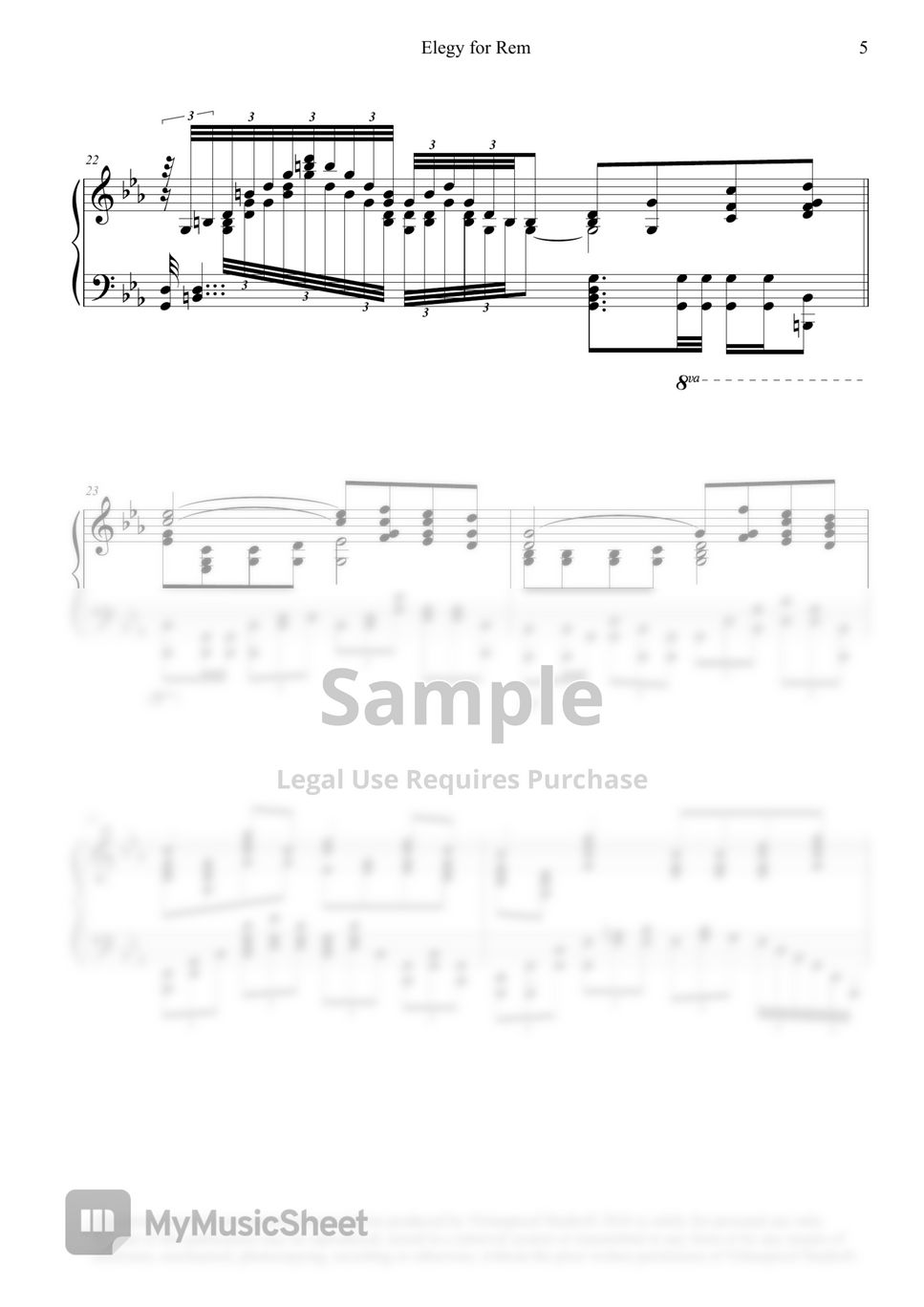 Re: Zero | Re:ゼロから始める異世界生活 | Re: Zero Kara Hajimeru Isekai Seikatsu | Ep. 15 OST Credit Song - Elegy for Rem (Solo Piano) by Jackie Chua