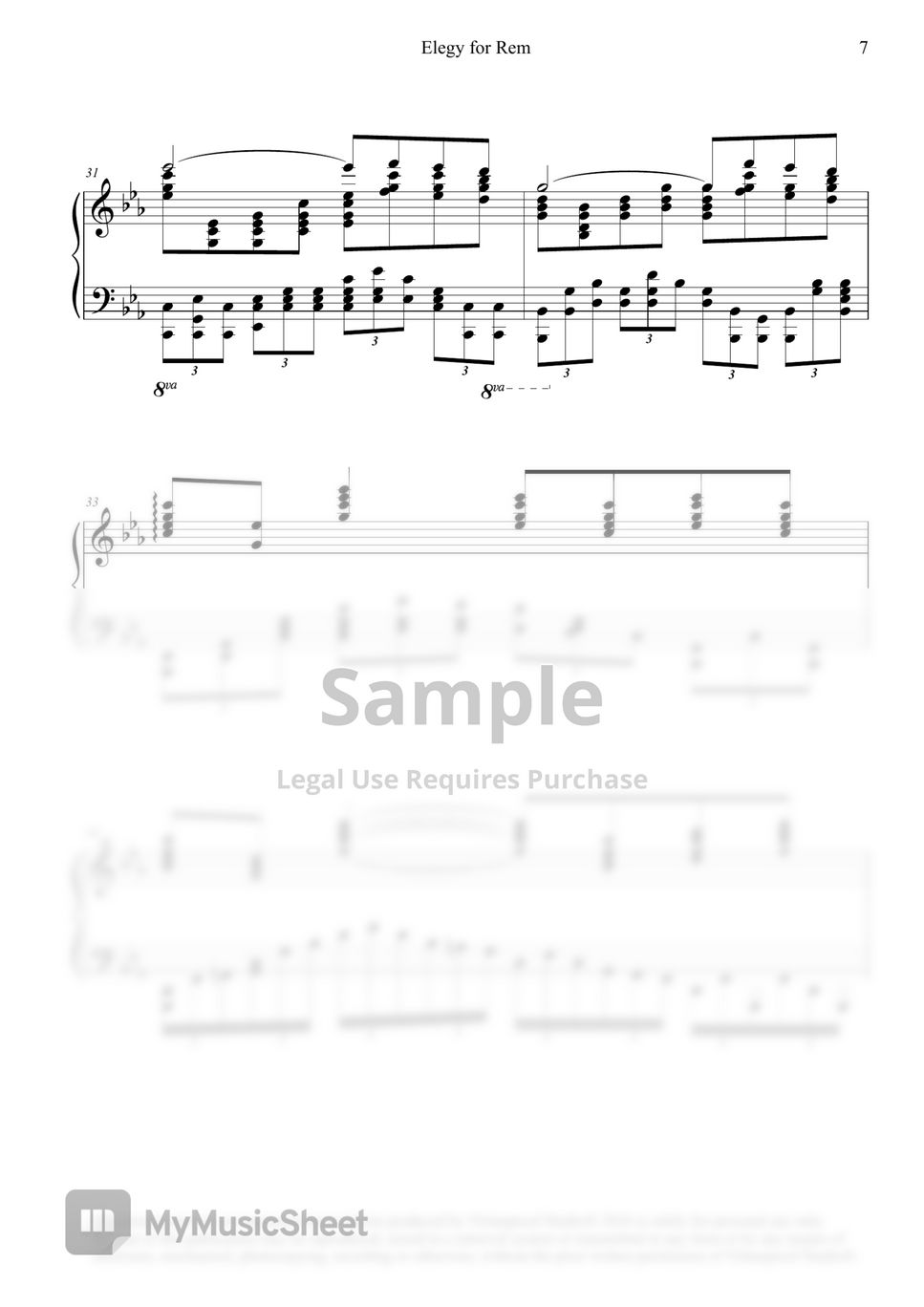 Re: Zero | Re:ゼロから始める異世界生活 | Re: Zero Kara Hajimeru Isekai Seikatsu | Ep. 15 OST Credit Song - Elegy for Rem (Solo Piano) by Jackie Chua