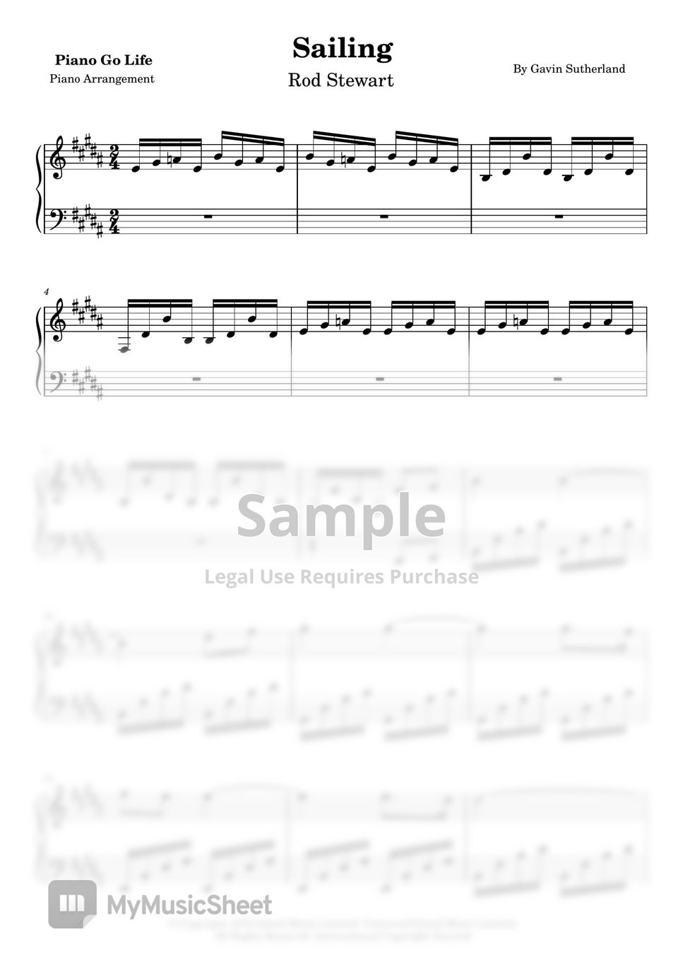 Rod Stewart - Sailing by Piano Go Life