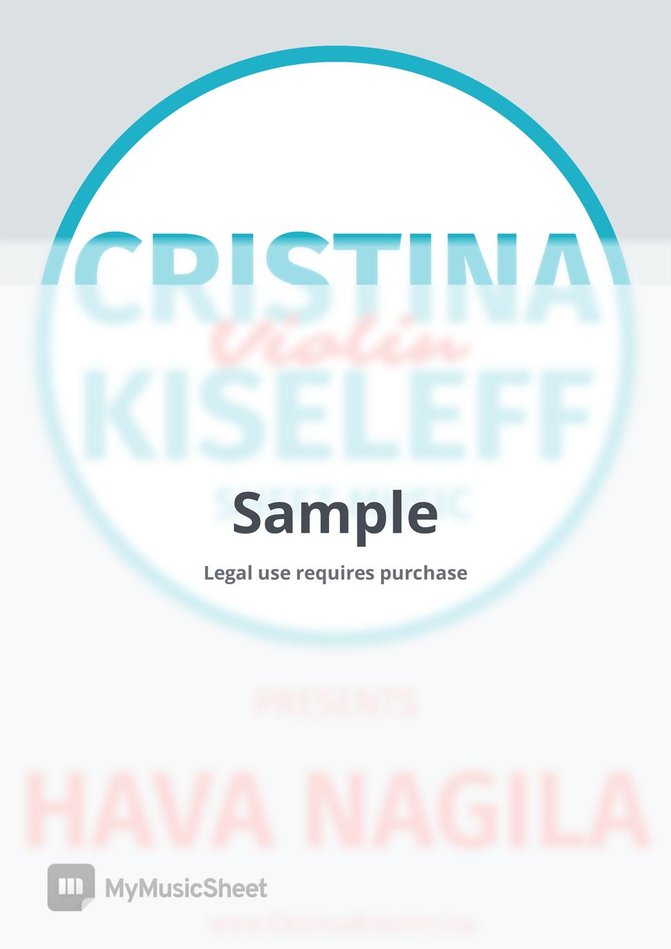 הבה נגילה - HAVA NAGILA (For Violin Solo) by Cristina Kiseleff